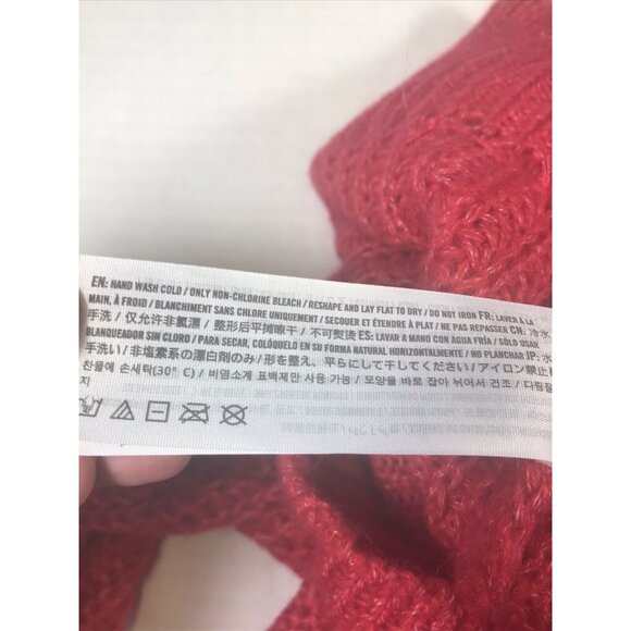 Abercrombie & Fitch Women's Size Large Sweater With Diamond Pattern Red New - Picture 5 of 12